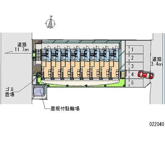 ★手数料０円★白山市博労１丁目　月極駐車場（LP）